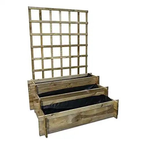 Hochbeet Nordje und Pflanztreppe Amalie aus Kiefer KDI 100x80x100 cm