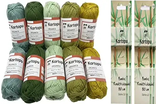 Baumwollgarn H&W Vertrieb Häkelgarn – Farbsets für Stricken und Häkeln
