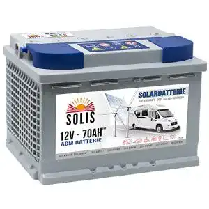 AGM-Batterie 70 Ah SOLIS 12V – Versorgungsbatterie für Wohnmobile und Boote