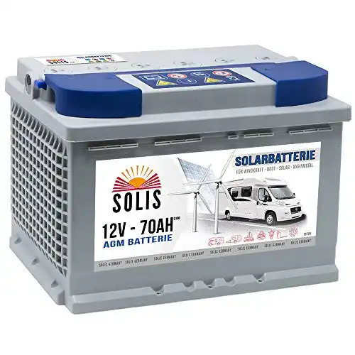 AGM-Batterie 70 Ah SOLIS 12V – Versorgungsbatterie für Wohnmobile und Boote