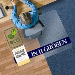 Bodenschutzmatte Nova Forma aus PET – transparent für harte Böden