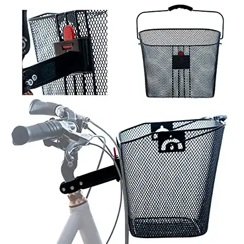 Fahrradkorb Ora-Tec Feinmaschiger Metall Lenkerkorb Klicksystem