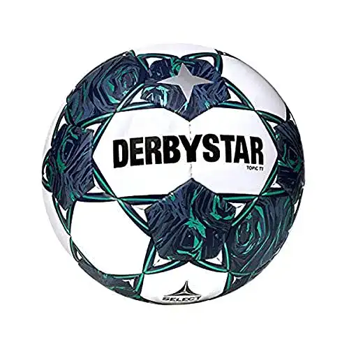 Derbystar Topic TT v21 Fußball in Weiß, Grau und Grün, Größe 5