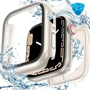 Apple Watch 7 Hülle HWeggo 2 in 1 wasserdichte Schutzhülle für Apple Watch