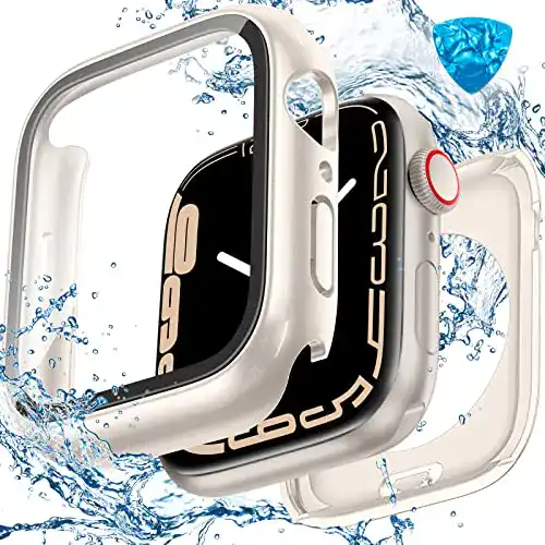 Apple Watch 7 Hülle HWeggo 2 in 1 wasserdichte Schutzhülle für Apple Watch