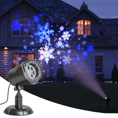 Eambrite Weihnachtsprojektor Schneeflockenlicht LED für Innen und Außen