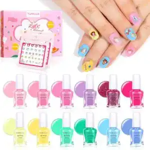 Peel-Off Nagellack Set für Kinder in 12 Farben – Ungiftig und schnell trocknend