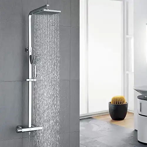 Homelody Duschsystem mit Thermostat und Regendusche