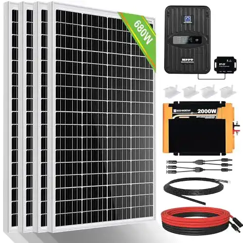 ECO-WORTHY Solarpanel System 2.72 kWh mit 680W Solarmodulen