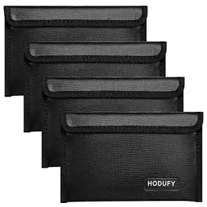Feuerfeste Geldtasche Hodufy 4 Stück (20,3 x 12,7 cm) für Dokumente