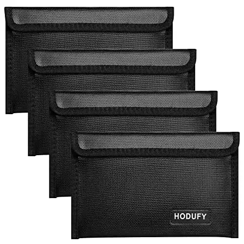 Feuerfeste Geldtasche Hodufy 4 Stück (20,3 x 12,7 cm) für Dokumente