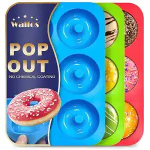 Walfos Silikon Donut Formen – Backform für Donuts und Muffins