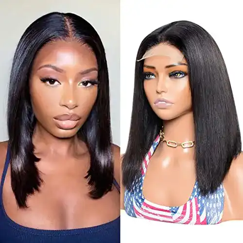 Echthaarperücken Ghair 4×4 Lace Closure Bob Perücke