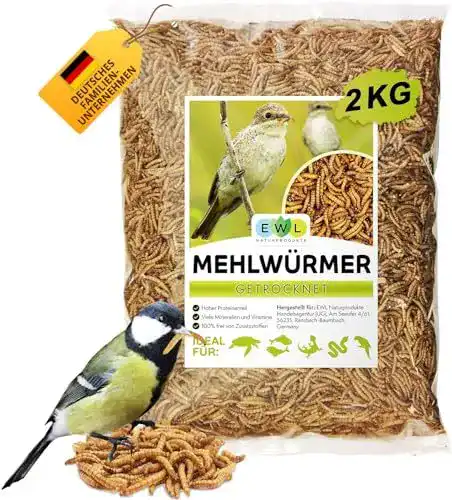 Getrocknete Mehlwürmer EWL Naturprodukte 2kg für Tiere