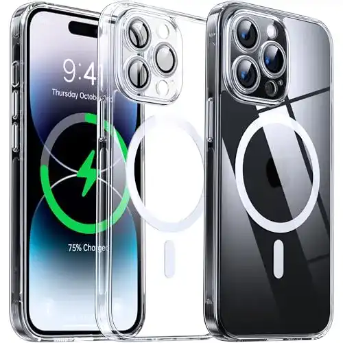iPhone 14 Pro Hülle MagSafe Flyzoo Magnetisch Hybrid Clear