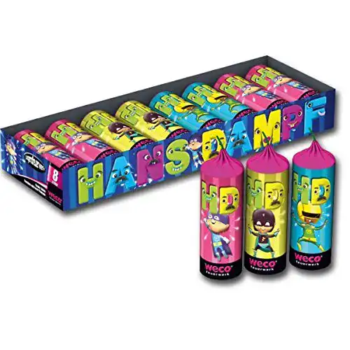 Weco Hans Dampf Jugendfeuerwerk – 8 Fontänen für Kinder