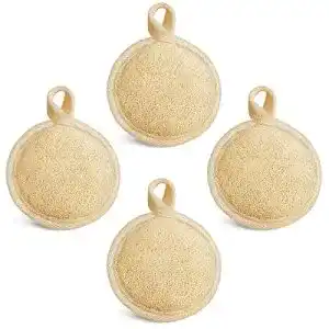 Yiqingjie Gesichtspeeling-Pads aus Luffa, manuelle Reinigung 4 Stück