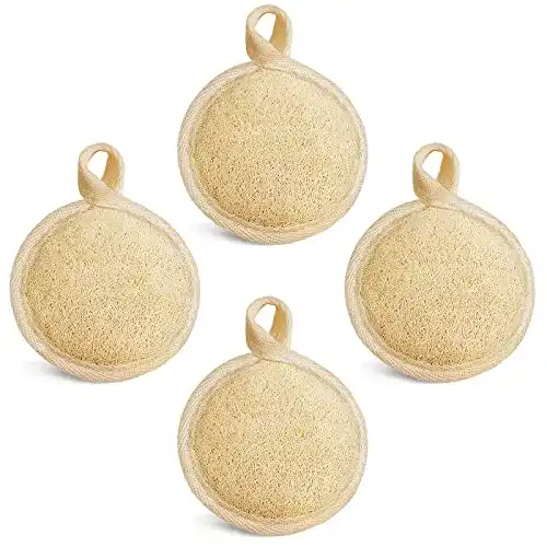 Yiqingjie Gesichtspeeling-Pads aus Luffa, manuelle Reinigung 4 Stück