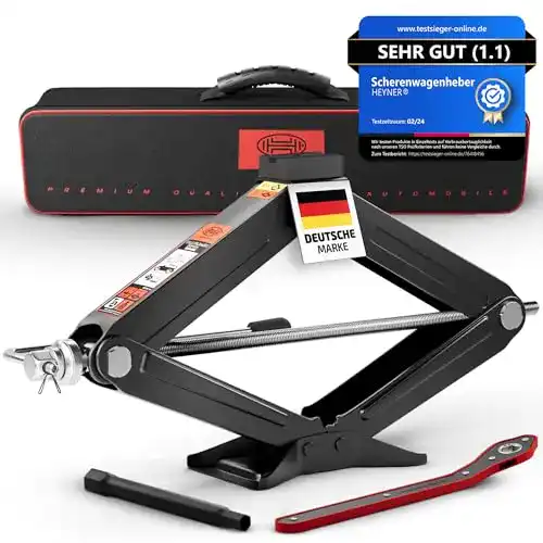Scherenwagenheber Heyner 2t mit Ratsche und Tasche