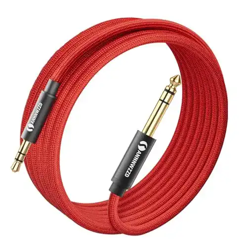 Aux-Kabel ANNNWZZD 3,5mm auf 6,35mm TRS Stereo Audiokabel
