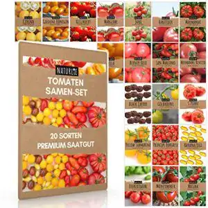 Tomatensamen Naturlie 20er Set mit 20 Sorten für Balkon und Garten