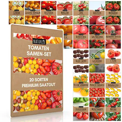 Tomatensamen Naturlie 20er Set mit 20 Sorten für Balkon und Garten