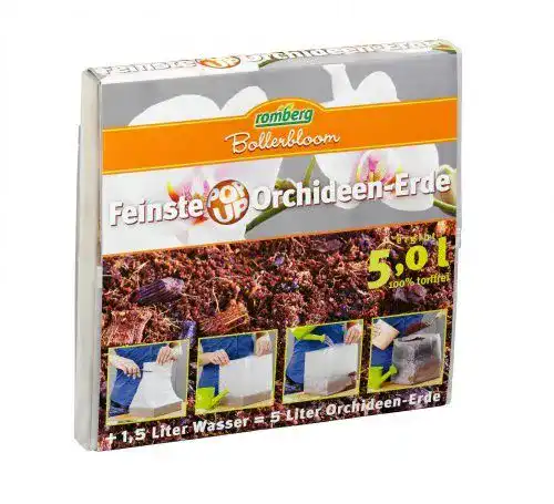 Orchideenerde von Romberg 76550K für Orchideen, 5 Liter Pop-Up-Packung