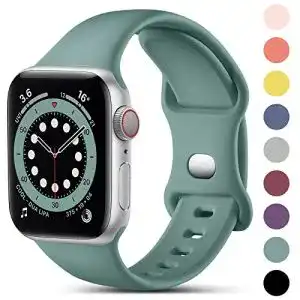 CeMiKa Apple Watch Armband 38mm aus Silikon in Kieferngrün
