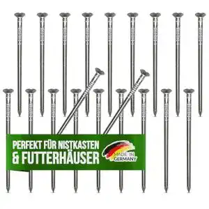 Alunägel AMZoutdoor 20 Stück aus Aluminium für Nistkästen und Futterhäuser