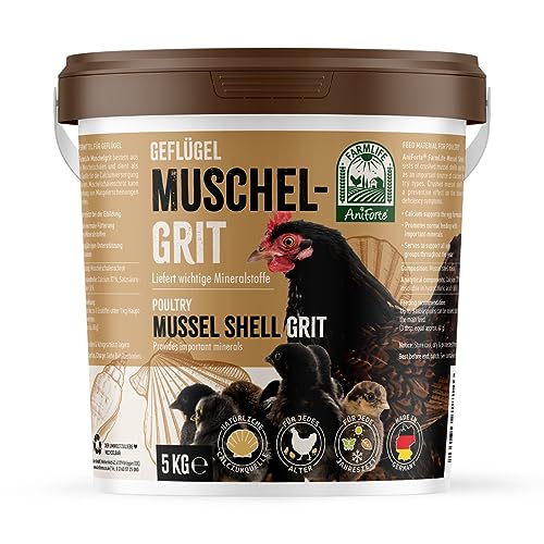 Muschelgrit Aniforte für Hühner 5kg – Mineralfutter für Kalziumversorgung