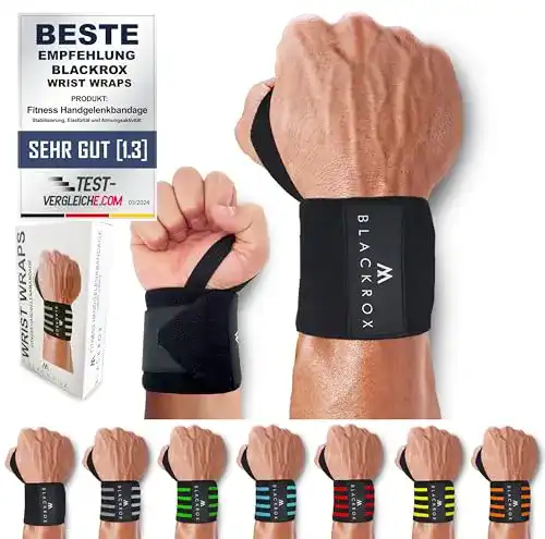 Handgelenkbandage Fitness BLACKROX Wrist Wraps für Krafttraining