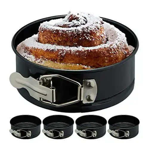 Backformen Relaxdays Springform klein, 5er Set, Ø 12 cm, rund