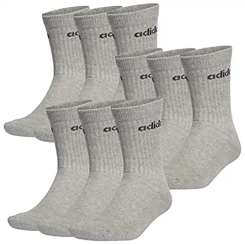Adidas HC CREW 3P Tennissocken 9 Paar Unisex in Mid Grey/Black