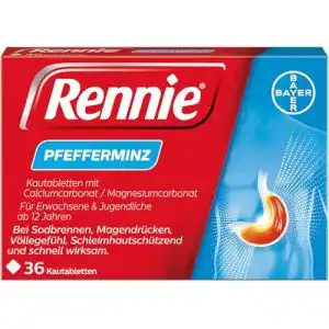 Rennie Pfefferminz Tabletten zur Linderung von Sodbrennen
