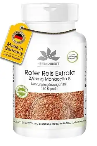 Roter Reis Kapseln von Herbadirekt – 600mg Extrakt mit Monacolin K