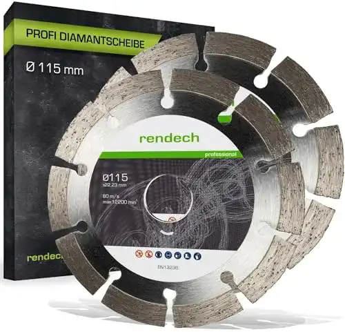 Diamanttrennscheibe Rendech 2x Profi Diamantscheibe 115mm