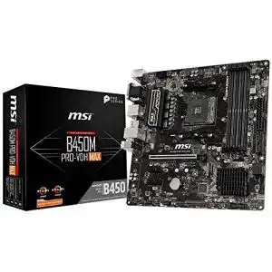 MSI B450M PRO-VDH MAX Mainboard für AMD AM4 mit DDR4-Support