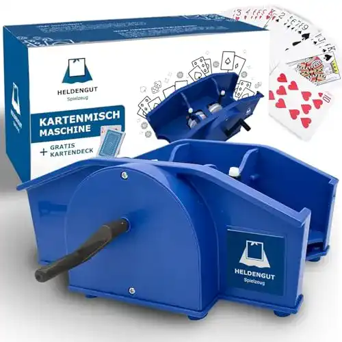 Kartenmischmaschine Heldengut für Uno, Poker und Skip Bo