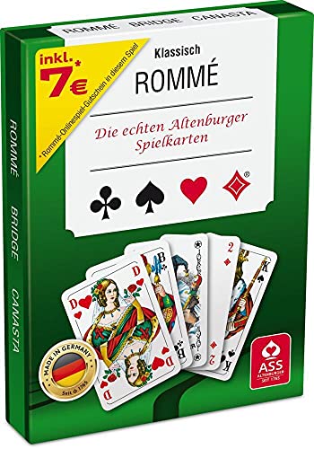 Rommé-Karten von Ass Altenburger in Stülpschachtel für verschiedene Kartenspiele