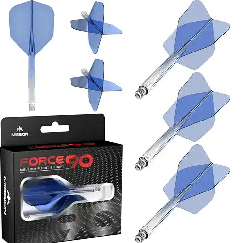 Dart-Schaft Mission Force 90 Gradient Transparent Blue