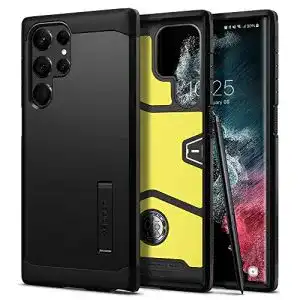 Spigen Tough Armor Hülle für Samsung Galaxy S22 Ultra – Schwarz