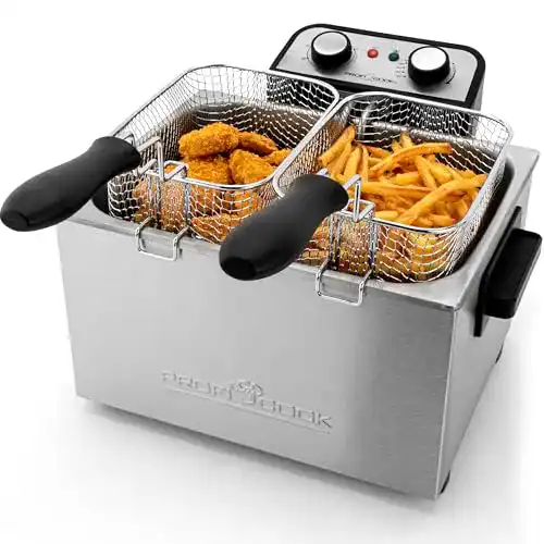 Doppelfritteuse ProfiCook PC-FR 1038 mit 2 kleinen und 1 großem Frittierkorb