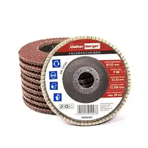 Fächerscheiben Woltersberger Ø 125 mm, Korn 80, 10 Stück