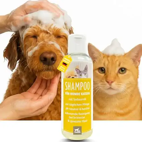 Katzenshampoo und Hundeshampoo mit Teebaumöl für gesunde Fellpflege