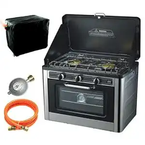 Gasherd mit Gasbackofen CO-01 2-flammiger Campingkocher