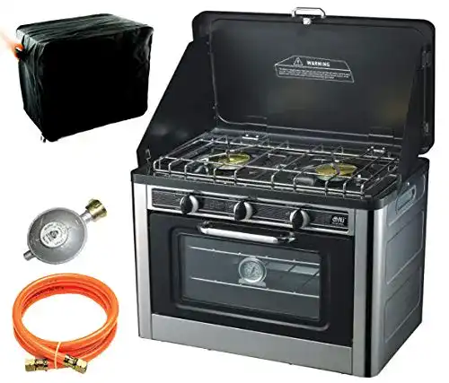 Gasherd mit Gasbackofen CO-01 2-flammiger Campingkocher