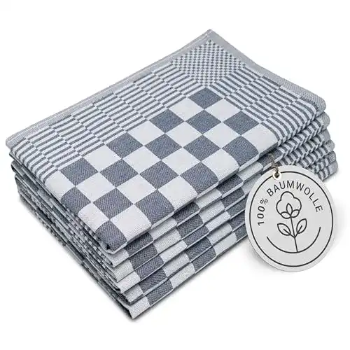Zollner Geschirrtücher 6er Set aus Baumwolle 65×65 cm