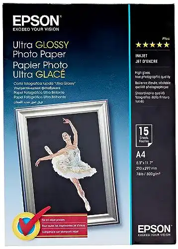 Epson C13S041927 Ultra Glossy Fotopapier für hochwertigen Fotodruck