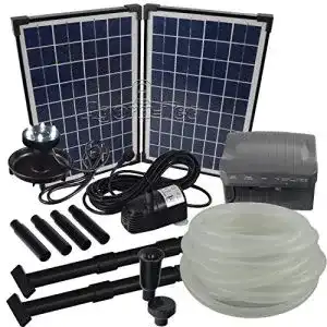 Solar-Teichpumpe Agora-Tec at-Solar Bachlaufpumpen-Set