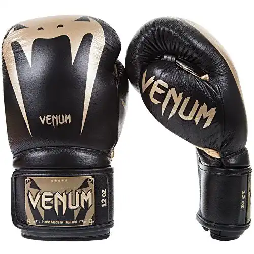 Boxhandschuhe aus Leder Venum Unisex Giant 3.0 in Schwarz/Gold, 12 oz EU